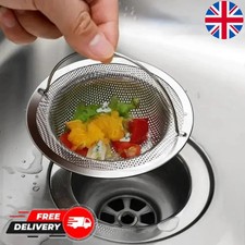 Premium Kitchen Sink Strainer Replacement Waste Plug Basin Drain Filter Steel Uk