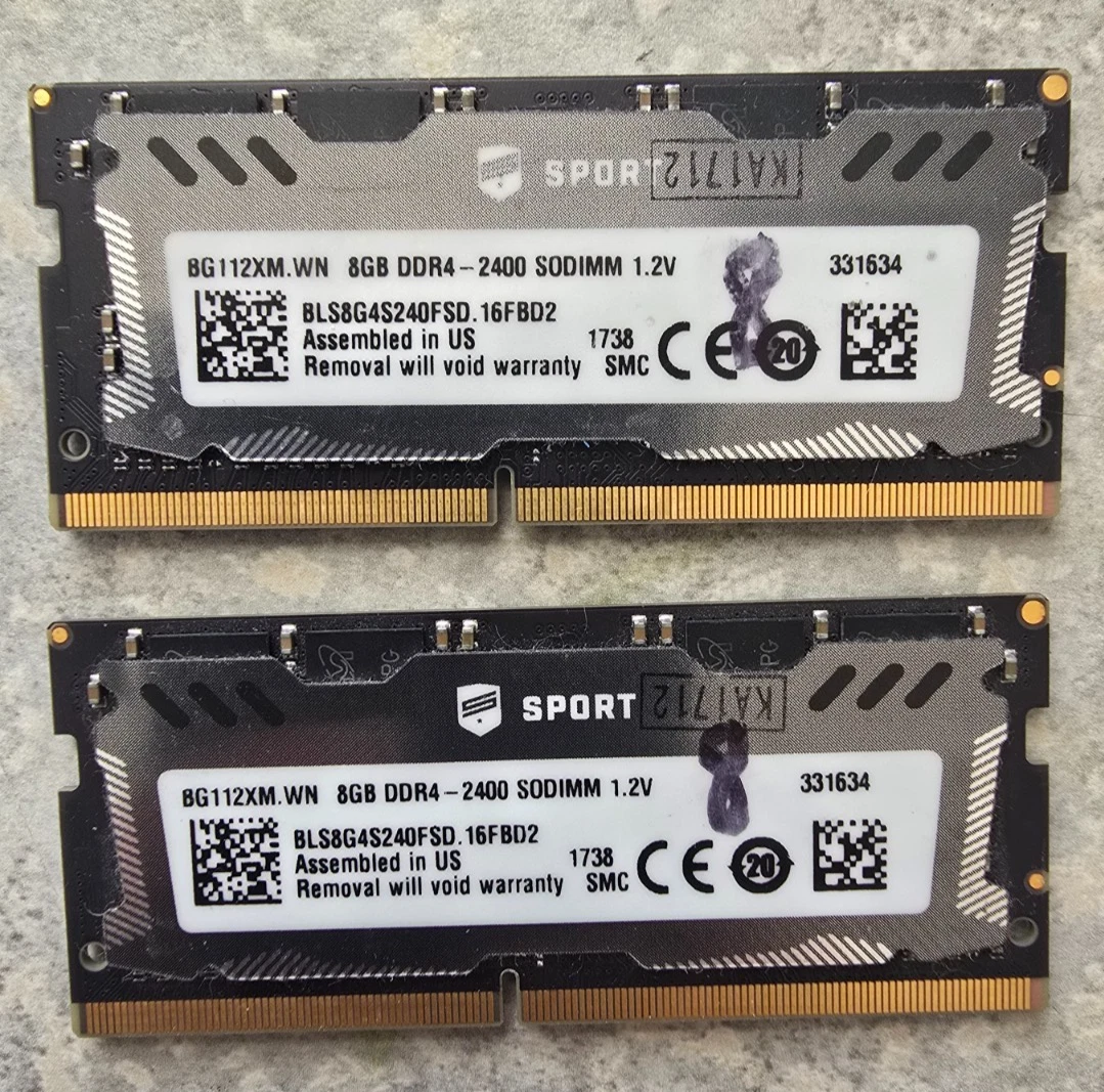 s*o様 DDR4 2400 64gb 16gb4枚 CFD BALLSTIX Ballistix DDR4 SDRAM Memory (RAM) 2 Modules for sale | eBay
