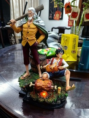 JIMEI Palace One Piece Monkey D. Luffy & Silvers Rayleigh Resin Statue H34CM