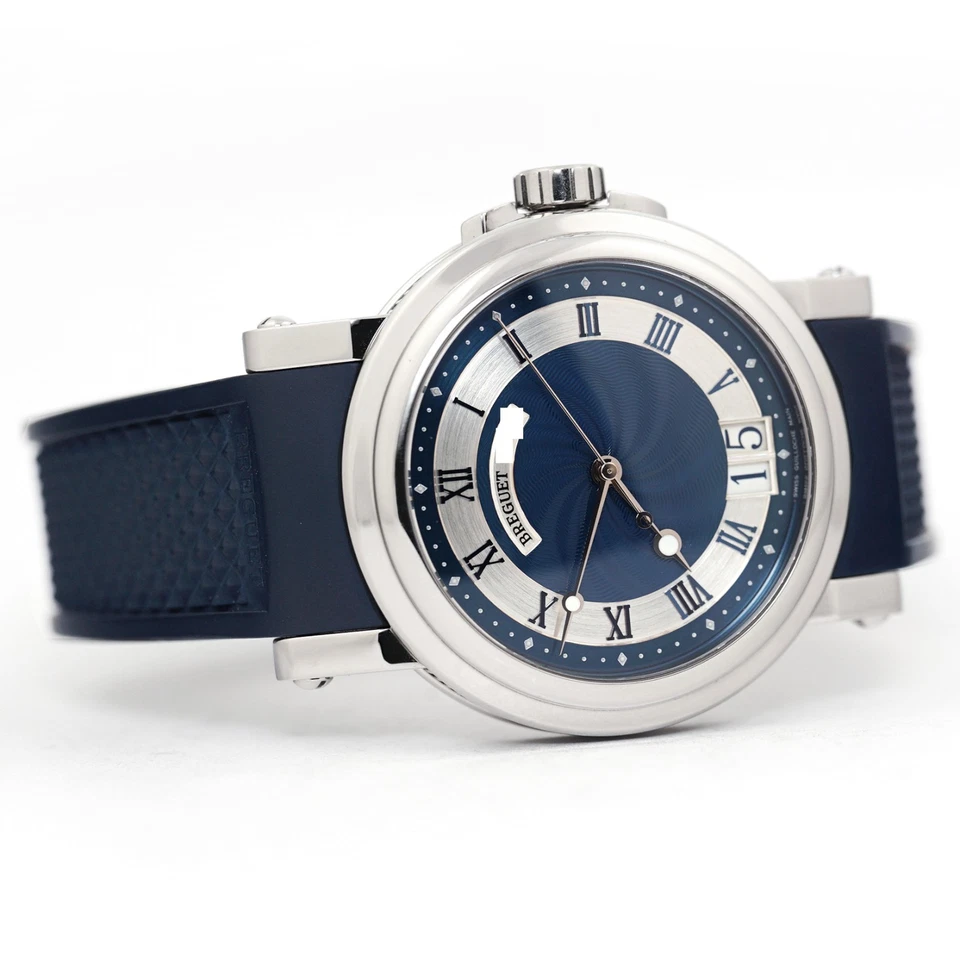 宝玑 Marine 自动 Big Date 手表 5817ST/Y2/5V8 蓝色 表盘 — 第 4/4 张图片