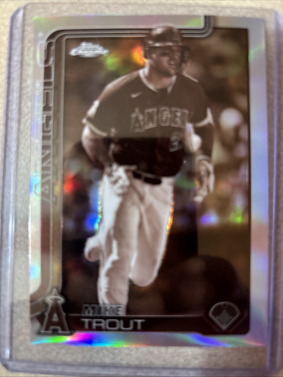 2025 Topps Chrome - Mike Trout #100 Sepia Refractor