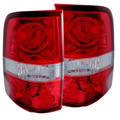 Anzo 211058 Red Clear Incandescent Led Style Tail Lights fit for 04-08 Ford F150