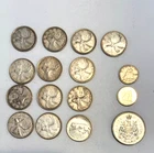 Canadian Silver Coin Lot 16 Coins 1960 1962 1965 1967 Quarters Dimes Half