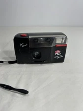 Polaroid 35mm One Film Black Built in Flash Auto Focus Point & Shoot Camera VTG