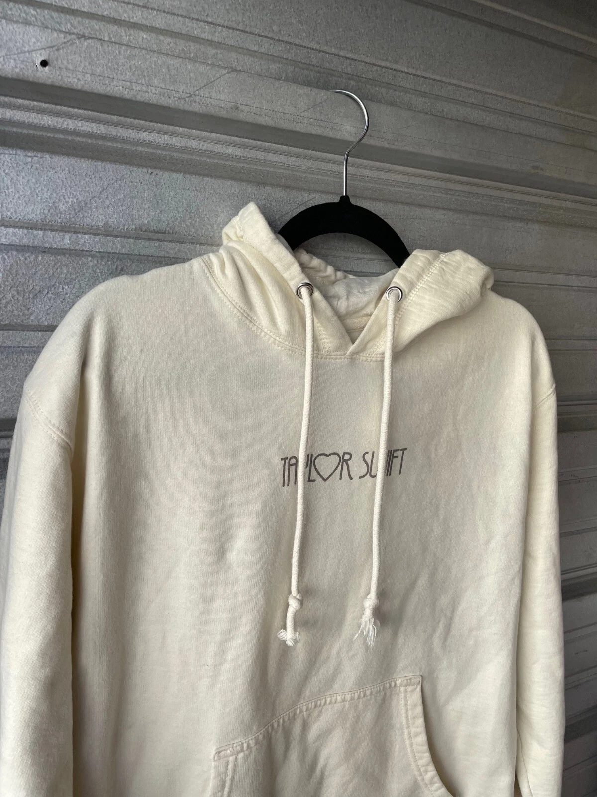 OFF WHITE Felpa con cappuccio Taylor Swift Eras Tour merch ufficiale donna taglia M panna beige