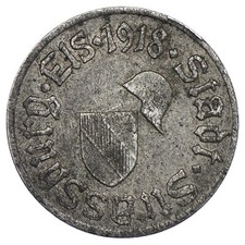 Francia - Necesidad 5 Pfennig 1918 Estrasburgo en Alsacia El.10.1 - Hierro