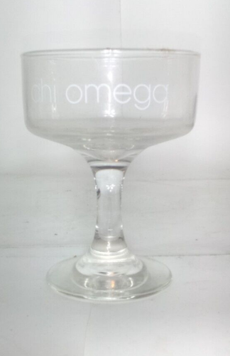 Vintage Chi Omega Bar Glasses Spring Banquet '83 '89 College Fraternity Sorority - Picture 5 of 10