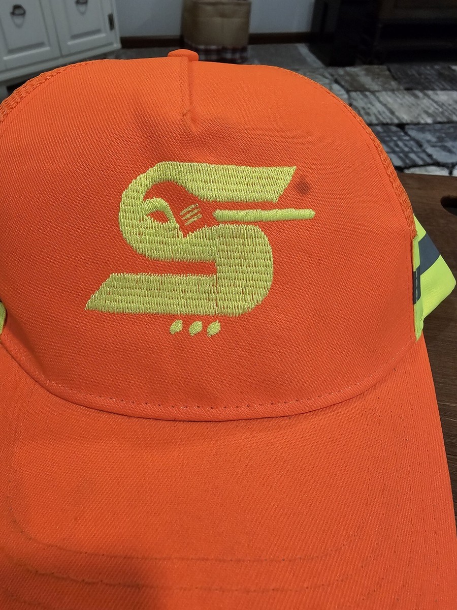Snap On Hi Viz Orange & Green Hat Cap Snapback Trucker Snsp On