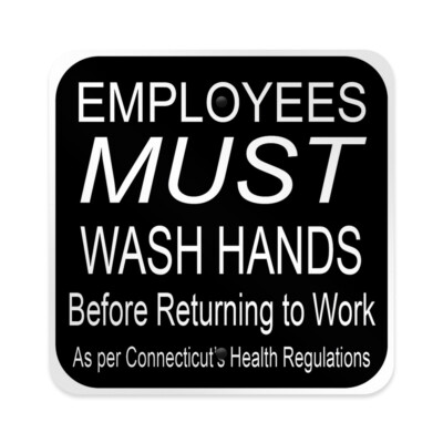 Aluminum Square Metal Sign Restroom Bathroom and Lunchroom Weatherproof Street