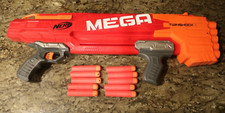 Nerf Mega TwinShock Blaster With 10 Mega Darts Tested in Excellent Condition