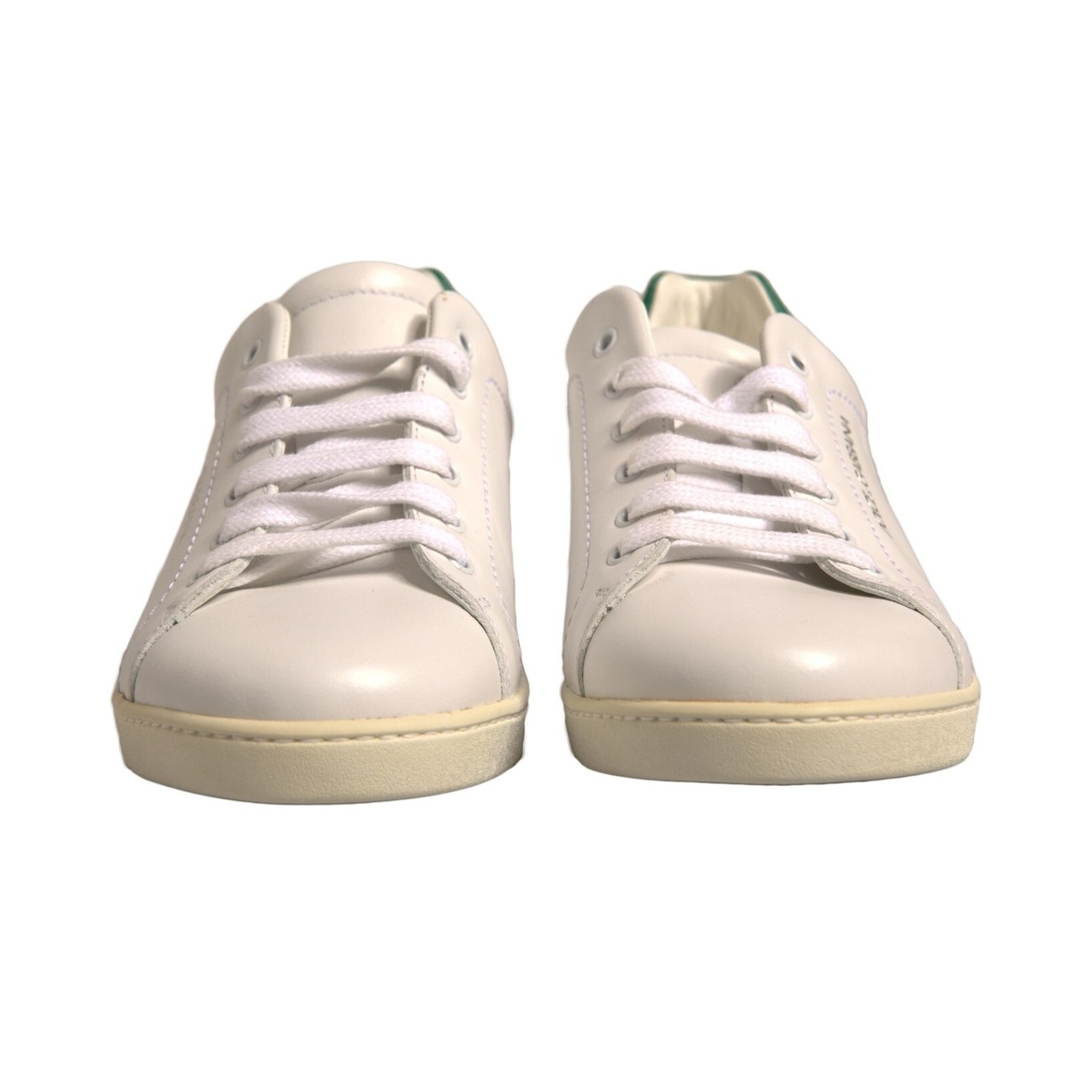 DOLCE & GABBANA Kids Shoes White Green Leather Low Top