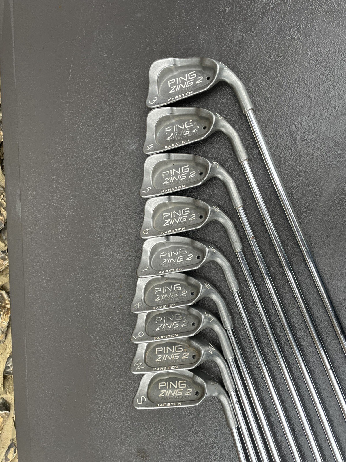 PING ZING 2 IRONS 3SW BLACK DOT STIFF FLEX STEEL SHAFTS eBay