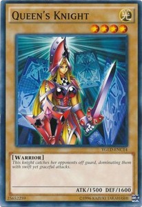 Queen's Knight - YGLD-ENC14 - Common - Unlimited Edition x3 - Near Mint