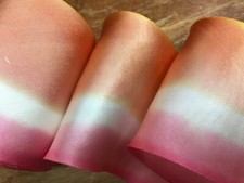 silk ribbon 2.5" on the bias hand dyed 1yd made in USA peace