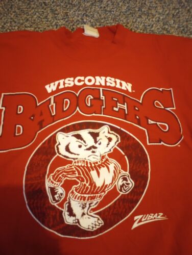 Vtg Zubaz 90's Wisconsin Badgers Sweatshirt Pullo… - image 1