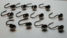 Pre-owned Set of 12 Chrome Geometric Circle Shower Curtain Hooks