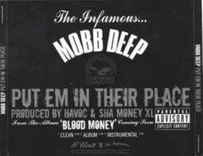 Mobb Deep: Put Em In Their Place PROMO MUSIC AUDIO CD clean album instrumental 
