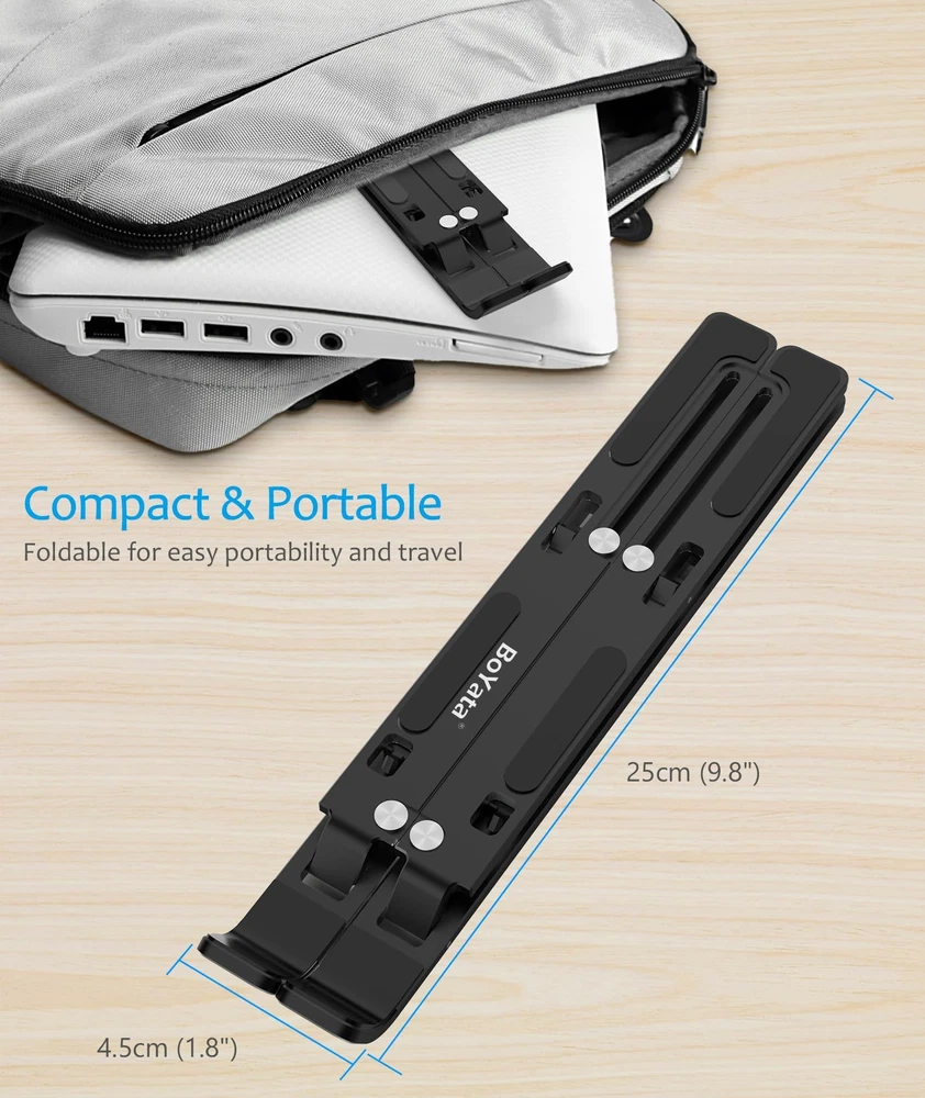 Laptop Stand Portable Laptop Holder Computer Stand for Desk Aluminum Foldable...