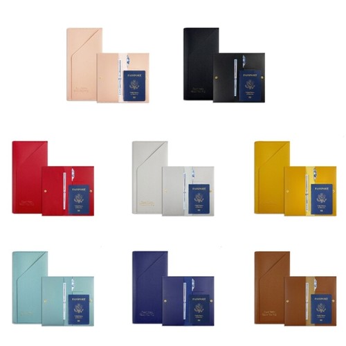 Passport Holder Cover Wallet PU Leather Card Case Travel Card Pouch Wedding Gift