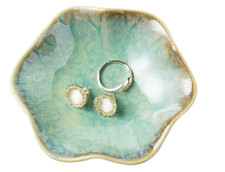 "Ceramic Jewelry Dish Tray, Ring Holder, Decorative Trinket Tray, Key Bowl, Deco