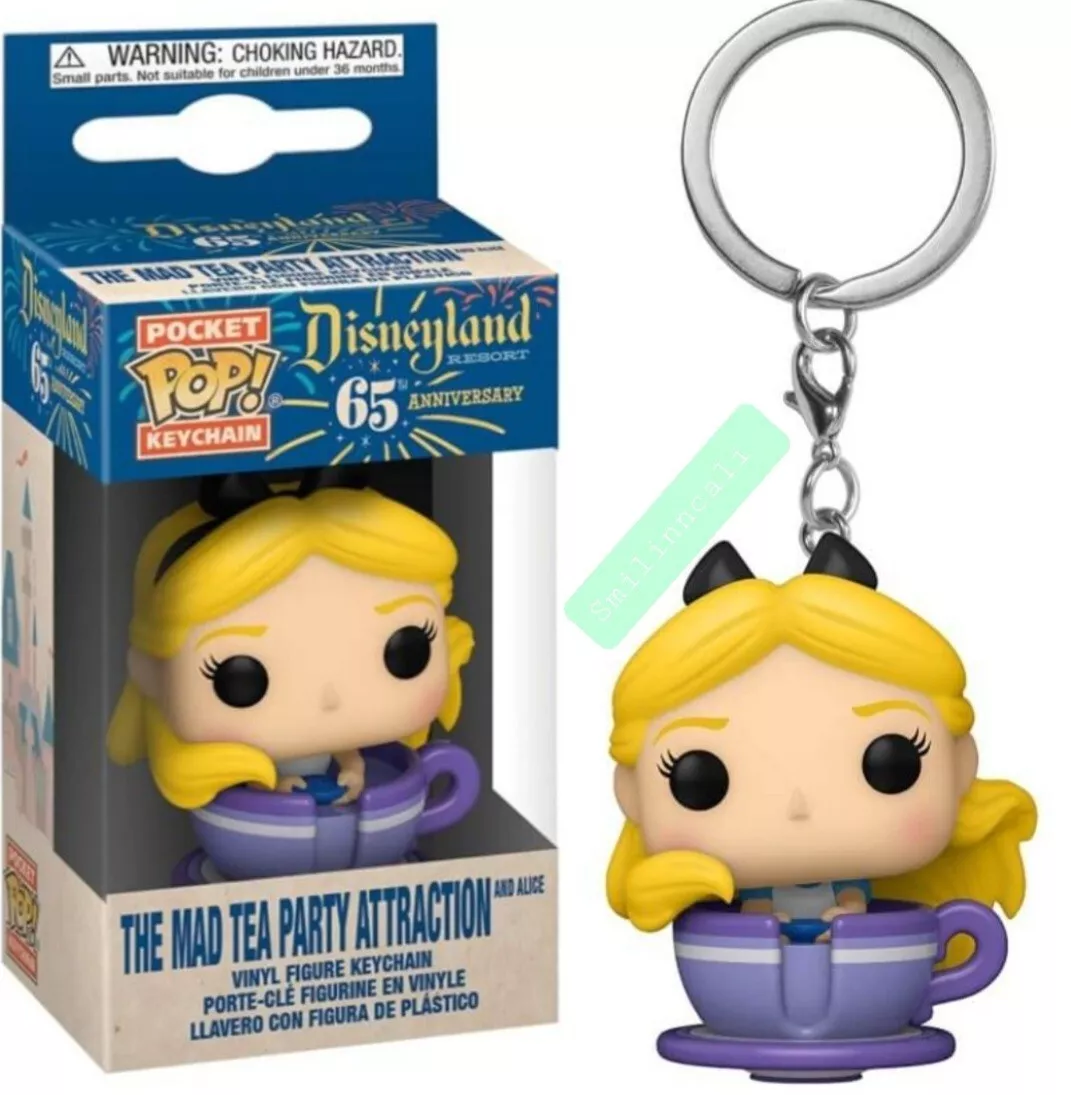 DISNEY DISNEYLAND - ALICE AU PAYS DES MERVEILLES POCKET POP PORTE-CLÉS  ALICE DANS UNE TASSE DE THÉ - FUNKO