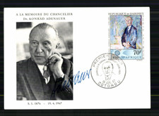 Konrad Adenauer 1876-1967 Bundekanzler 1949-1963 Druck Signiert  # BC 221471