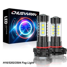 Pair 100w Fog Lights For Chevy Tahoe 2007-2015 6000k White 5202 Led Bulbs Lamp