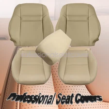 5 x For 2003 2004-2007 Honda Accord Leather Seat Cover Front Bottom & Top Tan