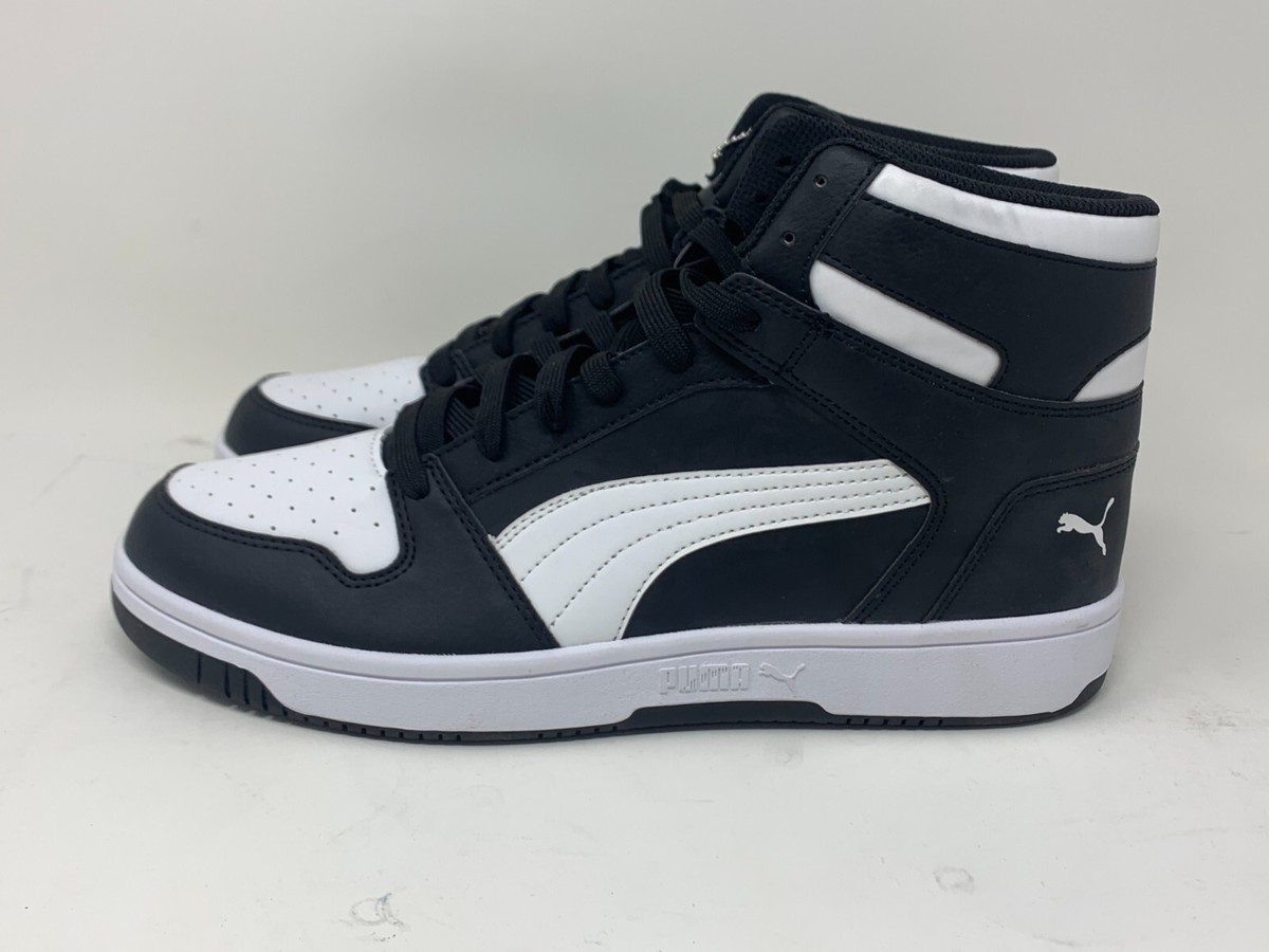 PUMA Rebound LayUp Black and White Size SoftFoam Optimal