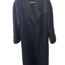 Nordstrom Gallery Women’s Black Full Length 100% Camel Hair Coat Size 10 Usa