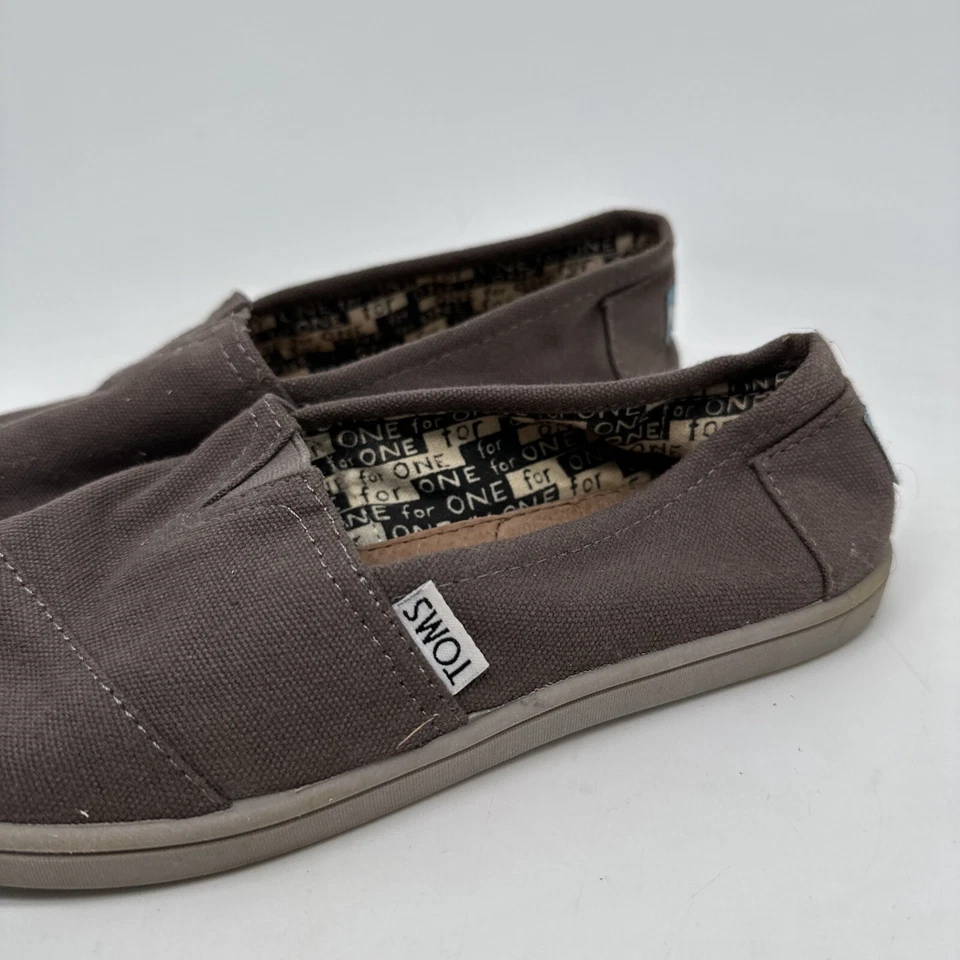 TOMS Niños Lona Clásicos Temporada Talla 4 Juvenil Gris Foto 3 de 4