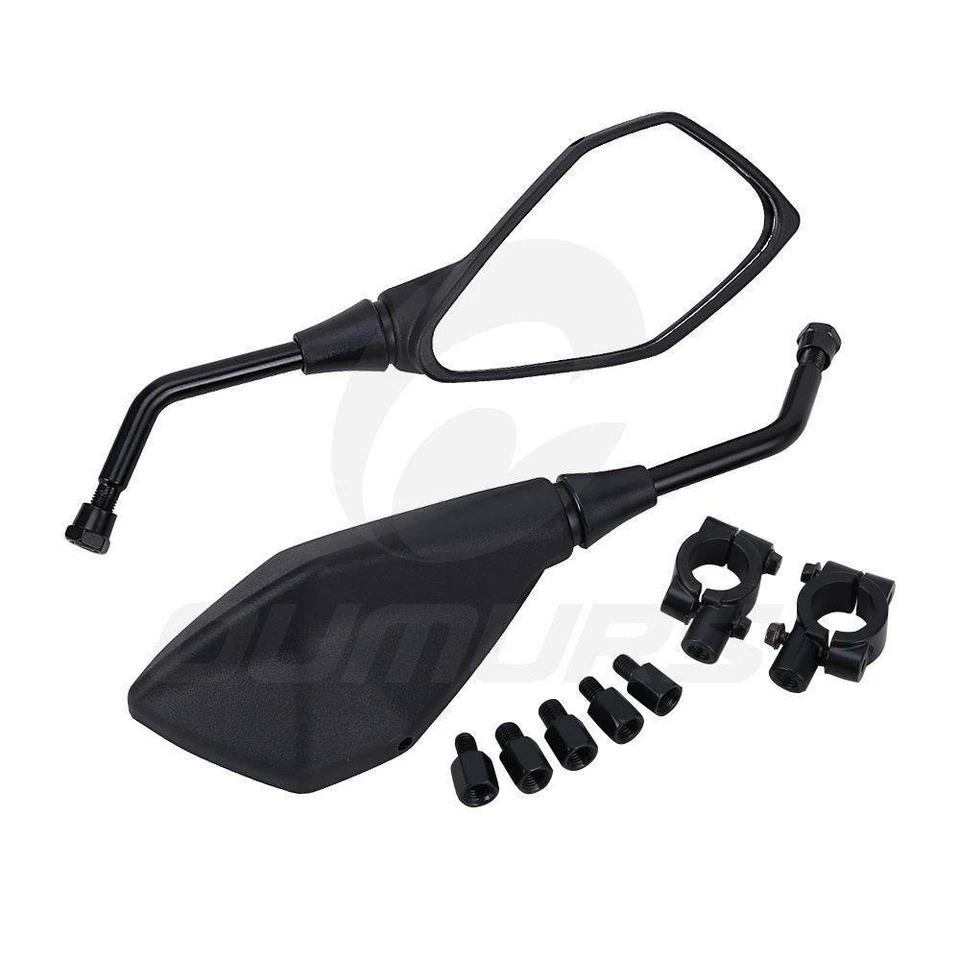 Pair 8mm 10mm Universual Motorcycle Mirror Scooter E-Bike Rearview Side Mirrors - Image 2 of 4