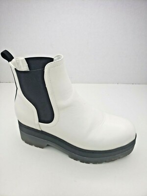 cayson platform chelsea boot white