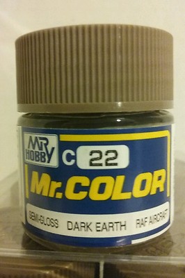 Gunze Sangyo acrylic paint C-22 Dark Earth 10ml. 