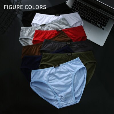 New Men's Cotton Triangle Underwear Breathable Summer Thin Low Waist Briefs