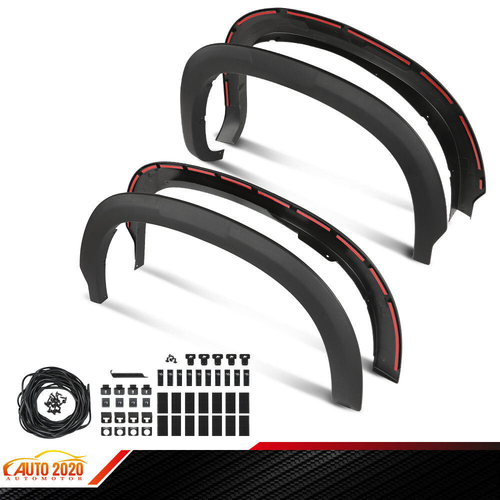 4pcs / Set Fender Mud Flares Lip Black Fit For 19-24 Silverado 1500 84297538