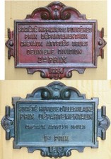 Antique French carriage coach horse show iron plaque prize Brittany 1904 or 1913