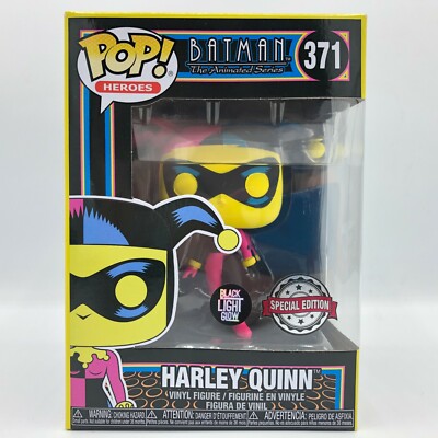 Funko POP! Heroes 371 Harley Quinn Black Light Glow Special Edition 51726 OVP
