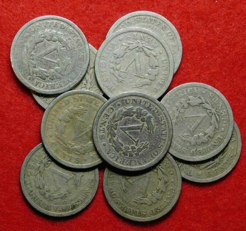 1911 Liberty Nickel G+ 10-coin lot =/4 ROLL #22001911 | eBay