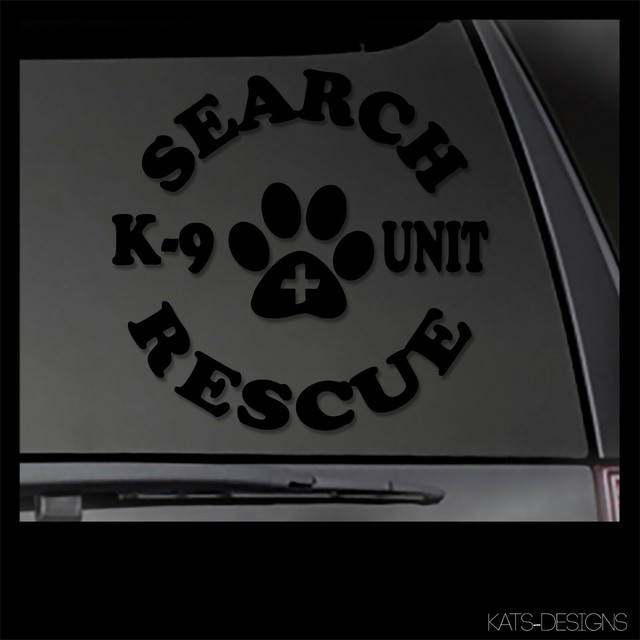 SEARCH & RESCUE K9 Vinyl Decal! Car Truck window sticker SEARCH AND
