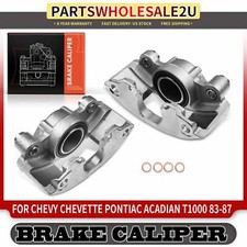 2 Front Lh Rh Brake Caliper For Chevy Chevette Pontiac Acadian T1000 1983-1987