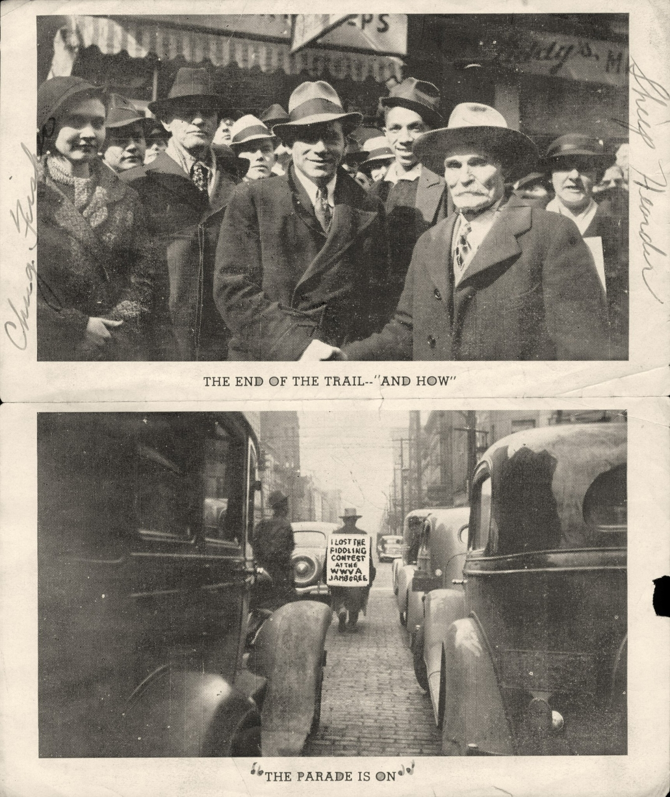 c1937 Wheeling WV Fiddler Contest Mountaineer Jamboree Chug Fisher