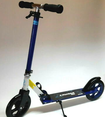 Scooter Lionman Alu 205 mm Roller Kickboard Klapproller blau XLM 9028