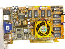 VINTAGE ASUS AGP V7700TIvx 64M NVIDIA GEFORCE2 GTS VGA COMP IN OUT RCA 3D MXB152