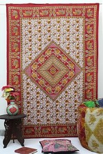 Boho Hippie Gypsy Handarbeit Baumwolle Bohemian Mandala Wandteppich Wandbehan...