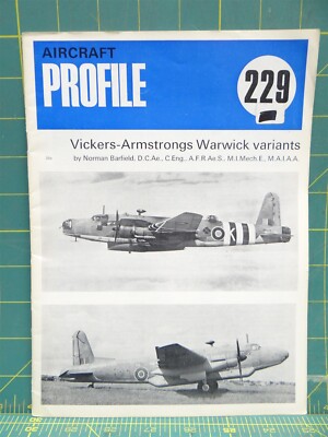 Aircraft Profile #229 Vickers-Armstrongs Warwick Variants 9.75'' X 7.25''