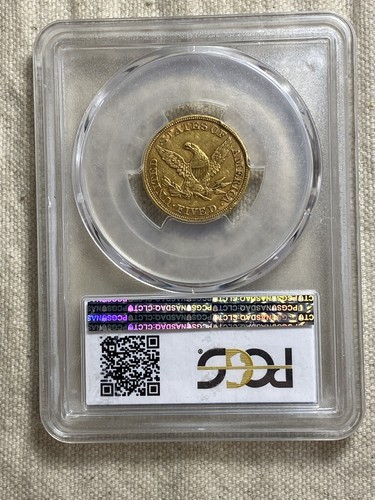 1846 $5 Gold Liberty Half Eagle Large Date PCGS XF45 CAC Approved Lovely Surface - Picture 2 of 8