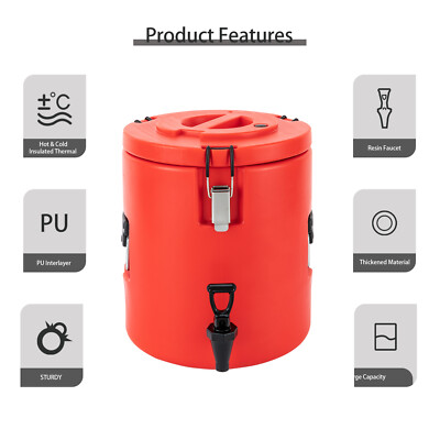 Insulated Beverage Server/Dispenser 3.7Gallon Hot&Cold Drinks w/Spigot For Home