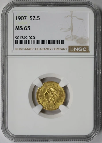 1907 Liberty Head Quarter Eagle Gold $2.5 MS 65 NGC