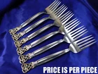 TOWLE CELTIC WEAVE GOLD STERLING SILVER SALAD FORK - VERY GOOD CONDITION